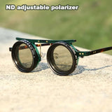 Fashion ND2-400 Adjustable Dimming Glasses 9 Level ND Filter Polarized Sunglasses With Glasse Case UV400 Eyewear Driving
