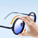 Adjustable Tint Sunglasses Men Women ND9 Dimming Sun Glasses Retro Round Polarized Eyeglass With Gradient Lenses 2025