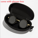 Punk Polarized Round Sunglasses ND9 Adjustable Dimming Sun Glasses Men Women Men's Fishing Eyeglasses Outdoor Shades UV400