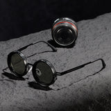 KLASSNUM Men's ND9 Adjustable Sunglasses Women Round Dimming Polarized Sun Glasses UV400 Shades Outdoor Fishing Driving Eyewear