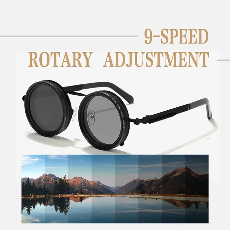 Fashion ND2-400 Adjustable Dimming Glasses 9 Level ND Filter Fishing Sunglasses UV400 Sun Glasses Driving