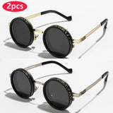 ND2-400 9 Level Adjustable Dimming Polarized Sunglasses Men Women Fishing Punk Round Glasses Driving Eyeglasses ND Filter