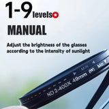 New ND2-400 Adjustable Dimming Glasses ND Filter 9 Level Polarized Sunglasses With Glasse Case UV400 Fishing Sunglasses Driving