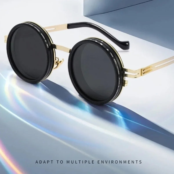 Fashion ND2-400 Adjustable Dimming Glasses 9 Level ND Filter Fishing Sunglasses With Glasse Case UV400 Sun Glasses Outdoor