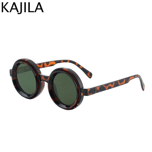 Polarized Small Frame Round Steampunk ND9 Adjustable Dimming Sunglasses Men Light-Reducing Sun Glasses For Fishing Driving UV400