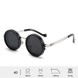 KLASSNUM 9-level ND Adjustable Dimming Glasses Punk Round Fishing Driving Sunglasses UV-Anti Polarized Men ND Filter Eyewear