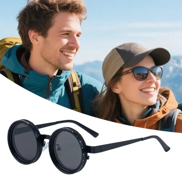 Polarized Sunglasses Men Outdoor Eyeglasses Polarized Protection Trendy UV Shield Eyewear Adjustable Dimming Glasses For Sports