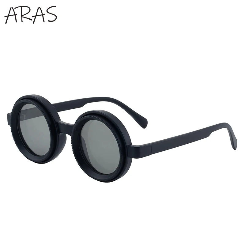 ND9 Adjustable Dimming Sunglasses Men 2025 Luxury Brand Trendy Round Sunglass Polarized Outdoor Shades Fishing Driving Eyewear