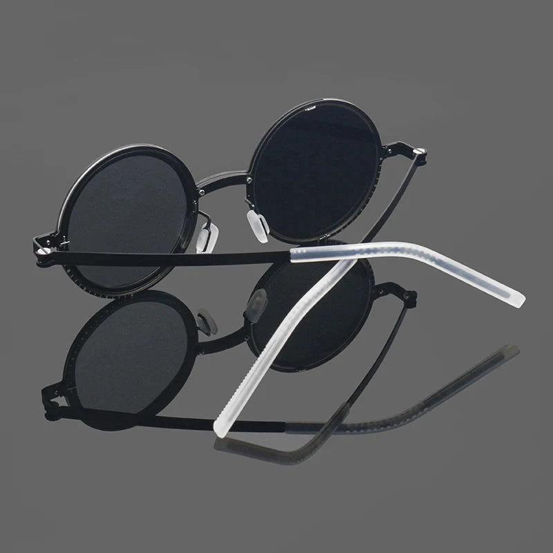 Polarized ND Adjustable Dimming Sunglasses Retro Punk Round Men's Outdoor Fishing UV400 Driving Sun Glasses for Women