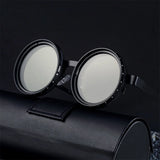 New ND Sunglasses 9-speed Adjustable Polarized Dimming Sun Glasses Vintage Round Frame Glasses Men Outdoor Fishing UV Protection