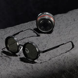 KLASSNUM Adjustable Sunglasses Men Nd Filter Glasses ND9 Speed Dimming Sun Glasses Round Polarized Fishing Driving Eyewear 2025