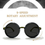 Fashion ND2-400 Adjustable Dimming Glasses 9 Level UV400 Polarized Sunglasses With Glasse Case ND Filter Eyewear Driving