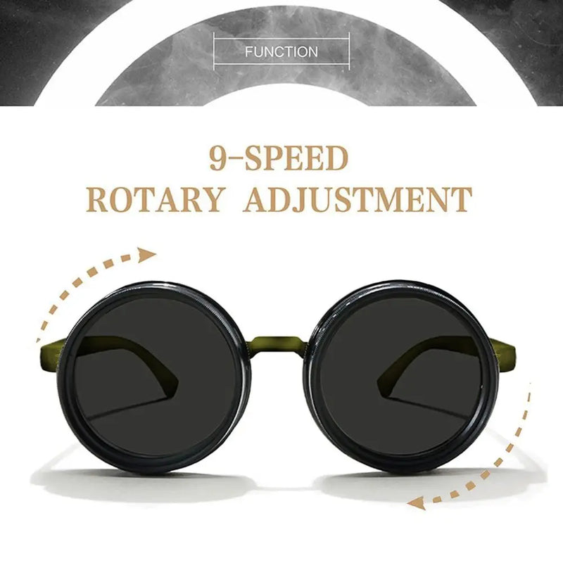 Fashion ND2-400 Adjustable Dimming Glasses 9 Level UV400 Polarized Sunglasses With Glasse Case ND Filter Eyewear Driving