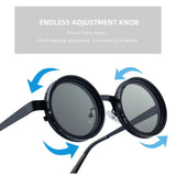 New ND Sunglasses 9-speed Adjustable Polarized Dimming Sun Glasses Vintage Round Frame Glasses Men Outdoor Fishing UV Protection