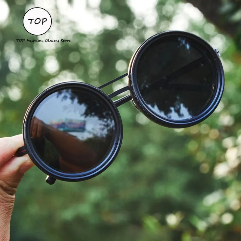 Pure Handmade ND9 Adjustable Dimming Men's Fishing Filter Glasses UV Anti-UV Personality AC Polarized Anti-glare Sunglasses