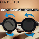 Steampunk Polarized Small Frame Round Adjustable Light Sunglasses ND9 Dimming Sun Glasses Outdoor Shades Fishing Driving Eyewear