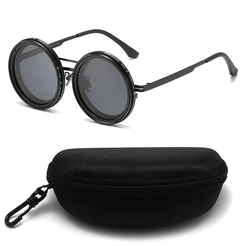 Adjustable Dimming Sunglasses Men Women Sun Glasses Fashion Round Polarized Glasses Travel Fishing Driving Cycling Eyewear