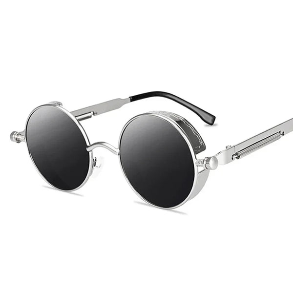 Round Sunglasses Man Gothic Steampunk Sun Glasses for Women Brand Designer Vintage Fashion Metal Shades Eyewear Gafas De Sol