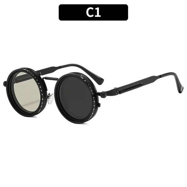 ND9 Adjustable Dimming Sunglasses Anti UV Punk Polarized Sunglasses Fishing Driving Filter Retro Men's Driving Glasses 309654