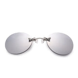 1pc Clip on Nose Glasses Round Rimless Matrix Morpheus Sunglasses Mini Frameless Vintage Men Eyeglasses UV400