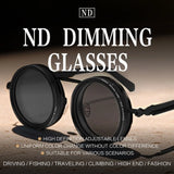 Fashion ND2-400 Adjustable Dimming Glasses ND Filter UV400 Polarized Sunglasses 9 Level Fishing Sunglasses Outdoor