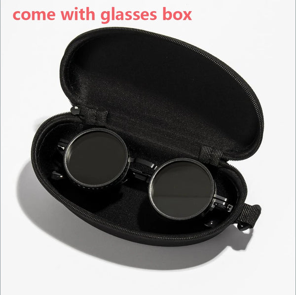 Punk Polarized Round Sunglasses ND9 Adjustable Dimming Sun Glasses Men Women Men's Fishing Eyeglasses Outdoor Shades UV400