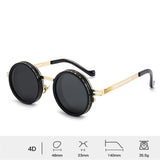 KLASSNUM 9-level ND Adjustable Dimming Glasses Punk Round Fishing Driving Sunglasses UV-Anti Polarized Men ND Filter Eyewear