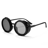 KLASSNUM Handmade ND Adjustable Dimming Sunglasses UV Resistant Fishing Filter Glasses Round Metal Frame HD Polarized Eyewear