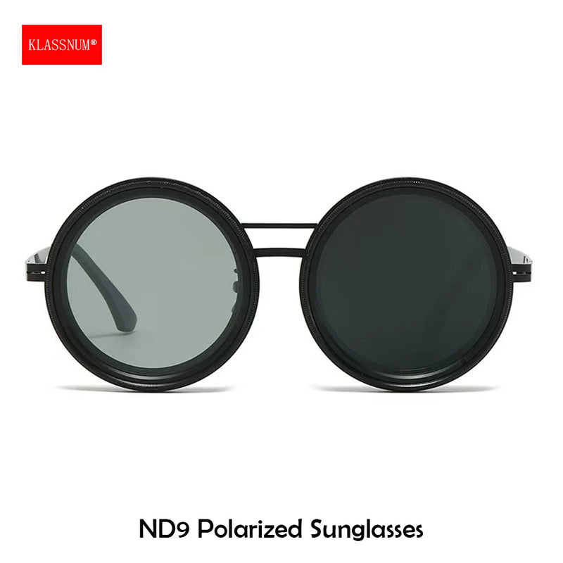 KLASSNUM Men Handmade ND9 Filter Adjustable Dimming Sunglasses Fishing Driving Glasses Anti Glare UV PLuxury Polarized Glasses