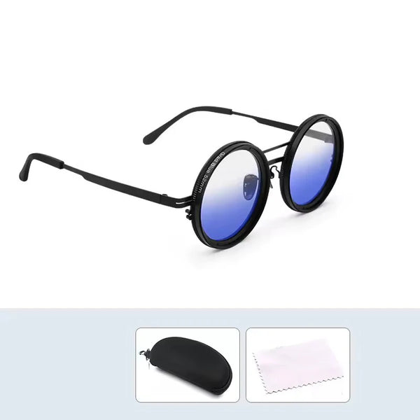 Adjustable Tint Sunglasses Men Women ND9 Dimming Sun Glasses Retro Round Polarized Eyeglass With Gradient Lenses 2025