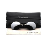 2024 Clip On Nose Sunglasses For Men Brand Designer Retro Hacker Empire Matrix Morpheus Rimless Round Sun Glasses UV400 Shade