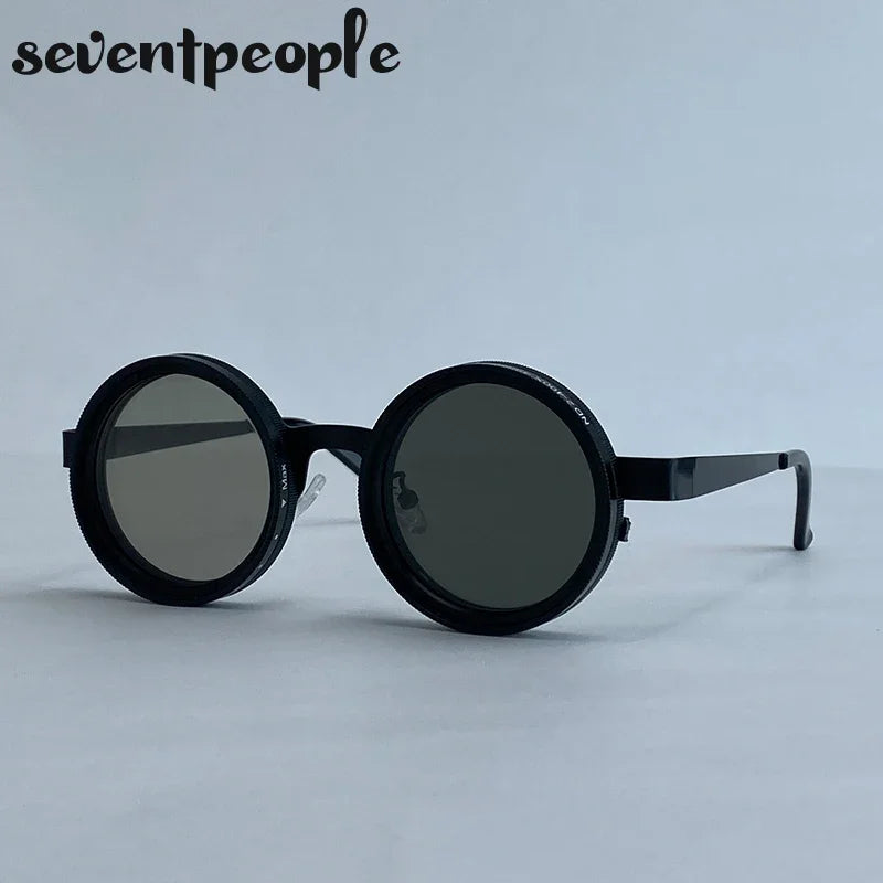 Polarized Small Frame Round Sunglasses Men New ND9 Adjustable Dimming Glasses Driving Fishing UV400 ND Filter Lenses For Male