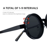 New ND Sunglasses 9-speed Adjustable Polarized Dimming Sun Glasses Vintage Round Frame Glasses Men Outdoor Fishing UV Protection