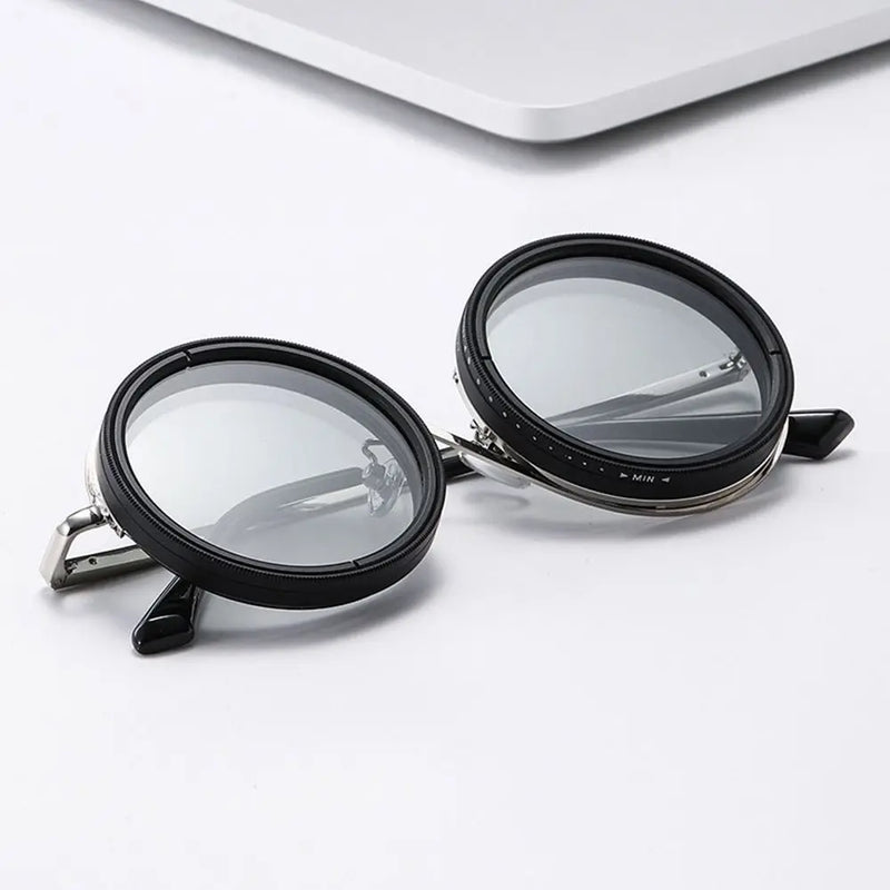 New ND2-400 Adjustable Dimming Glasses ND Filter UV400 Polarized Sunglasses 9 Level With Glasse Case Eyewear Driving