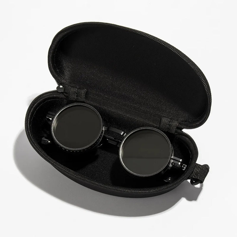 Fashion ND2-400 Adjustable Dimming Glasses 9 Level ND Filter Fishing Sunglasses With Glasse Case UV400 Sun Glasses Outdoor