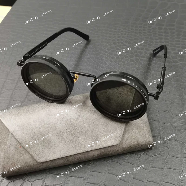 Vintage Industrial Punk style ND Adjustable Sunglasses UV400 Handmade Dimming Filter fishing Driving Men and Women Sun Glasses