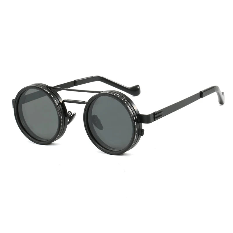 ND2-400 9 Level Adjustable Dimming Polarized Sunglasses Men Women Fishing Punk Round Glasses Driving Eyeglasses ND Filter