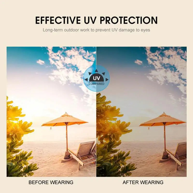 Polarized Sunglasses Men Outdoor Eyeglasses Polarized Protection Trendy UV Shield Eyewear Adjustable Dimming Glasses For Sports