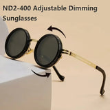 Fashion ND2-400 Adjustable Dimming Glasses 9 Level ND Filter Fishing Sunglasses With Glasse Case UV400 Sun Glasses Outdoor