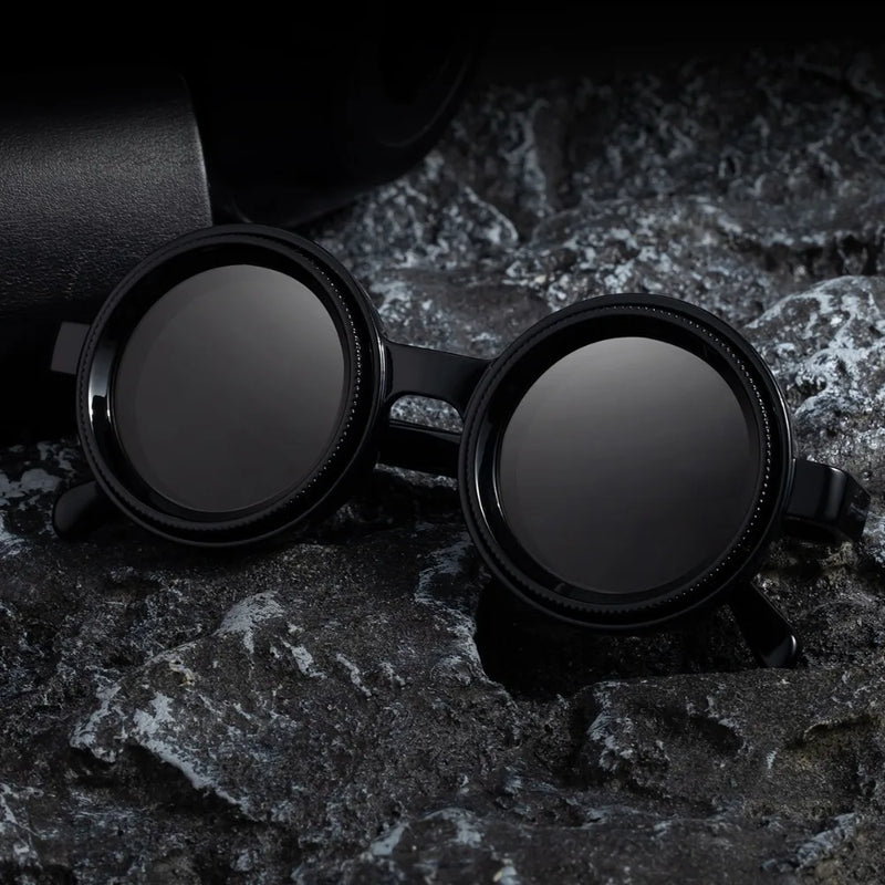 Fashion ND2-400 Adjustable Dimming Glasses ND Filter 9 Level Polarized Sunglasses Round UV400 Fishing Sunglasses Driving