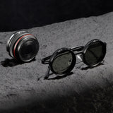 KLASSNUM Adjustable Sunglasses Men Nd Filter Glasses ND9 Speed Dimming Sun Glasses Round Polarized Fishing Driving Eyewear 2025