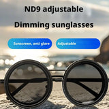 ND2-400 Adjustable Dimming Glasses Fishing Sunglasses UV Anti UV Personalized Polarized Sunglasses ND Filter Adjustable Dimming