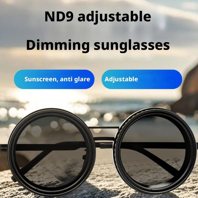 ND2-400 Adjustable Dimming Glasses Fishing Sunglasses UV Anti UV Personalized Polarized Sunglasses ND Filter Adjustable Dimming
