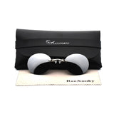 2024 Clip On Nose Sunglasses For Men Brand Designer Retro Hacker Empire Matrix Morpheus Rimless Round Sun Glasses UV400 Shade