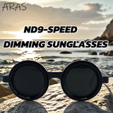 ND9 Adjustable Dimming Sunglasses Men 2025 Luxury Brand Trendy Round Sunglass Polarized Outdoor Shades Fishing Driving Eyewear