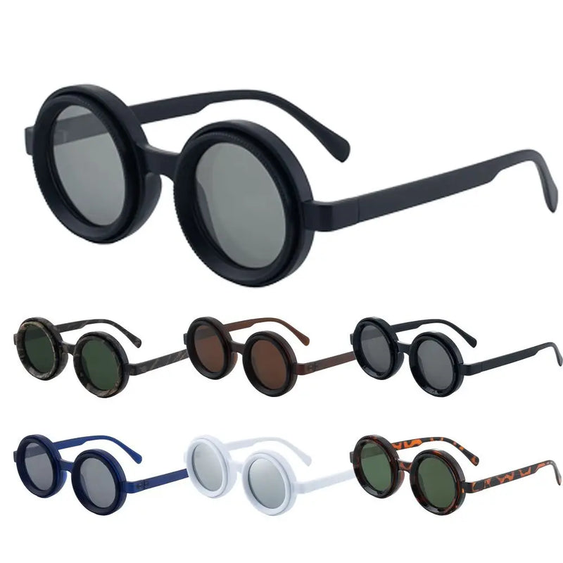New ND2-400 Adjustable Dimming Glasses ND Filter 9 Level Fishing Sunglasses UV400 Round Sun Glasses Outdoor