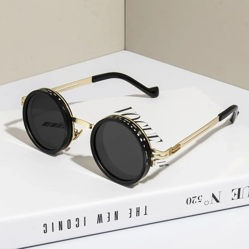 ND2-400 9 Level Adjustable Dimming Polarized Sunglasses Men Women Fishing Punk Round Glasses Driving Eyeglasses ND Filter