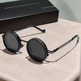 Punk Polarized Round Sunglasses ND9 Adjustable Dimming Sun Glasses Men Women Men's Fishing Eyeglasses Outdoor Shades UV400