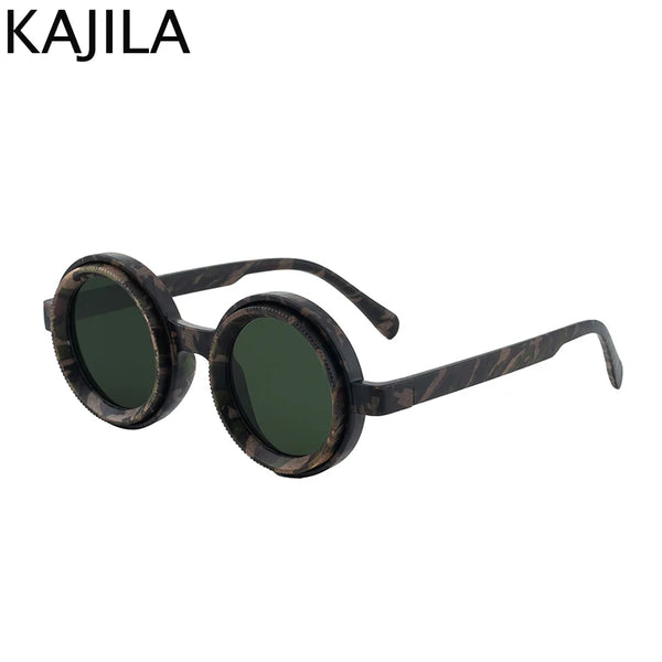 Polarized Small Frame Round Steampunk ND9 Adjustable Dimming Sunglasses Men Light-Reducing Sun Glasses For Fishing Driving UV400