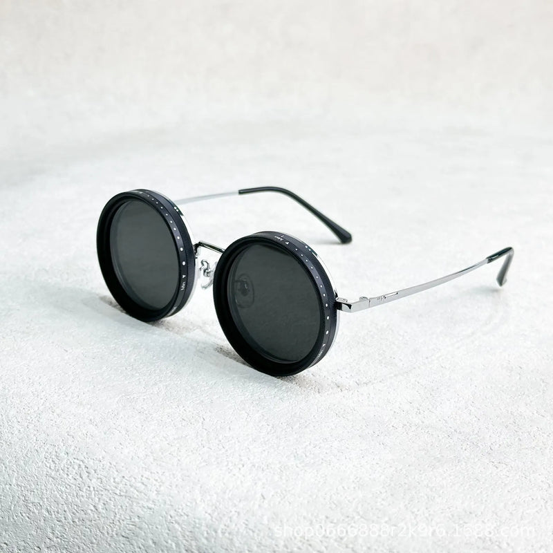Handmade ND9 Adjustable Polarized Sunglasses Luxury Men Fishing Filter Glasses UV400 Fashion Retro Punk Round Dimming Sunglasses